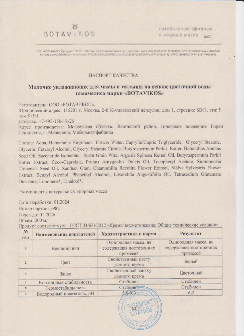 Паспорт №012024